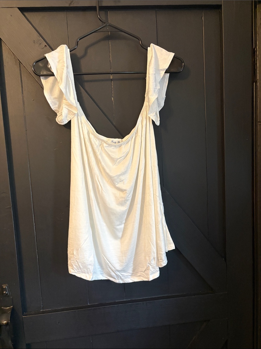 White Ruffle Sleeve Women’s Tank Top